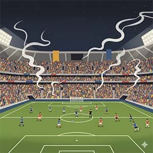 サッカーワールドカップの間違い探しイラスト